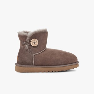 Ugg Mini Bailey Button II Women Classic Boots Brown (2815FVHCX)